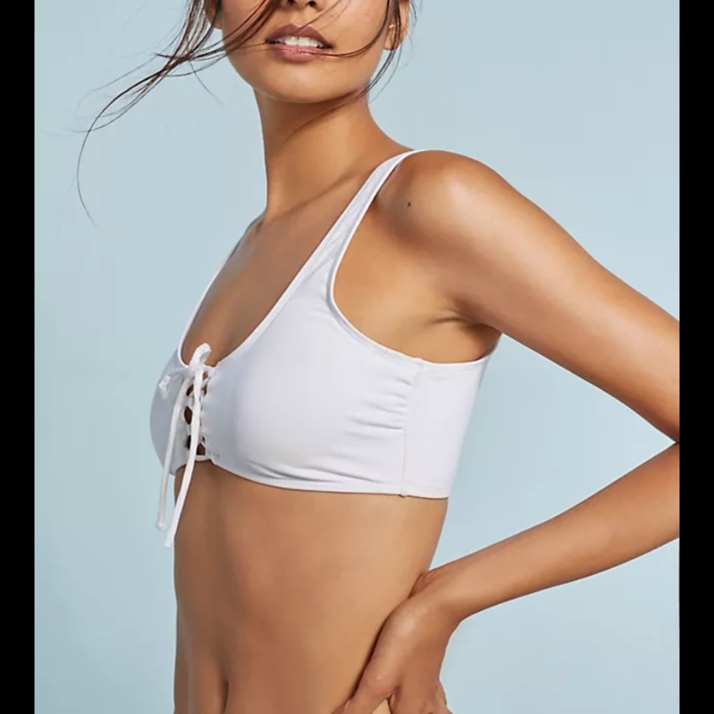 L Space Lace up bikini top